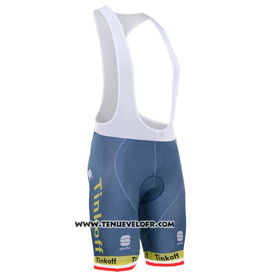 2016 Maillot Ciclismo Tinkoff Rouge et Lider Blanc Manches Courtes et Cuissard